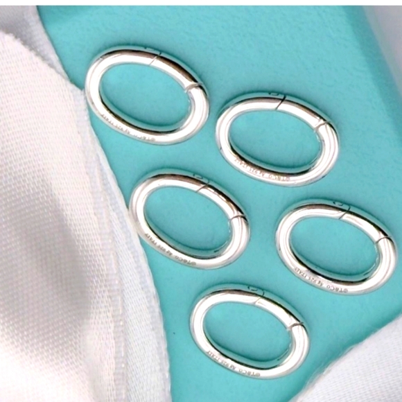5 Tiffany & Co. 5Oval Jump Ring Sterling Silver AG925 Made in Italy - Picture 2 of 4